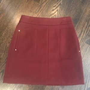 H&M Maroon Mini Skirt Size 6